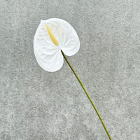 Feuilles d'Anthurium artificielles miniatures en plastique imprimées en 3D haute simulation, écologiques et durables, pour décorations florales de mariage et de Noël
