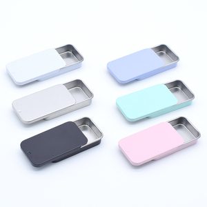 Chất Lượng Cao Kim Loại Hộp Quà Tặng Biểu Tượng Tùy Chỉnh Kích Thước Hình Chữ Nhật Nhỏ Màu In Bạc Hà Kẹo Trượt Lưu Trữ Rắn Nước Hoa Hộp Thiếc - Product Image 1