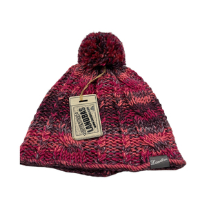 Fabriqué à Taiwan Méthode d'impression d'étiquettes tissées Bonnet adulte POM POM Big Cable Beanie 75% Acrylique 25% Laine - Product Image 1