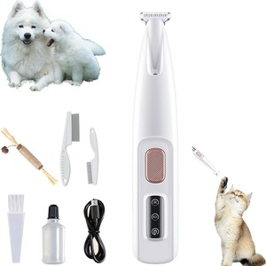 Tondeuse Électrique Rechargeable Silencieuse pour Animaux de Compagnie avec Lumière LED Chaude, Peignes de Toilettage pour Chien et Chat, Épilateur à Batterie Puissante pour Nettoyage et Soin - Product Image 3