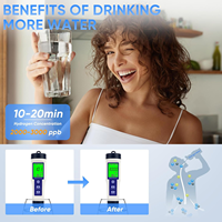 PHYFLOW Gobelet d'eau riche en hydrogène à double cœur, auto-nettoyant, USB, à poser sur comptoir, 2L, 3000PPB, basse fréquence, avec logo personnalisé, cadeau de Noël