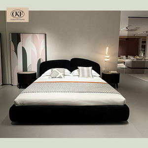 <span class=keywords><strong>Lit</strong></span> capitonné <span class=keywords><strong>de</strong></span> luxe minimaliste italien OKF avec tête <span class=keywords><strong>de</strong></span> <span class=keywords><strong>lit</strong></span> incurvée, cadre en bois massif, cadre <span class=keywords><strong>de</strong></span> <span class=keywords><strong>lit</strong></span> réglable, couleur personnalisable - Product Image 2
