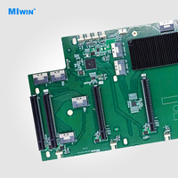 Carte d'extension GPU MIWIN personnalisée avec 6 emplacements PCIe 4.0 X16, chipset Broadcom 88096, pour serveur