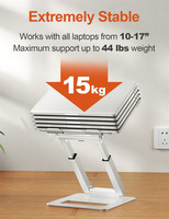 Support d'ordinateur portable ergonomique réglable à prix d'usine pour bureau debout, jusqu'à 21 pouces, pliable