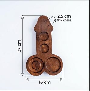 Plateau à shots de <span class=keywords><strong>tequila</strong></span> en bois artisanal, amusant et personnalisé, avec gravure de pénis, idéal pour les enterrements de vie de garçon - Product Image 6