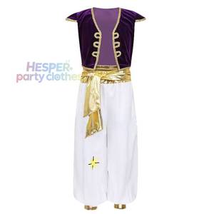 Costume de prince Aladdin réaliste pour enfants, unisexe, pour Halloween, cosplay avec robe et haut pour garçons et filles, inspiré du film - Product Image 1