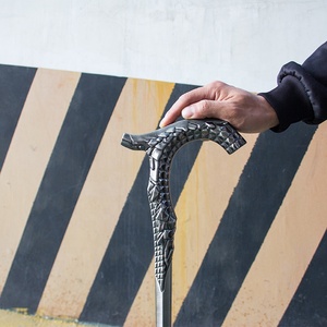 Bastón de aleación de aluminio de lujo para hombre, bastón decorativo Steampunk para <span class=keywords><strong>mujer</strong></span>, bastón Vintage a la moda - Product Image 3