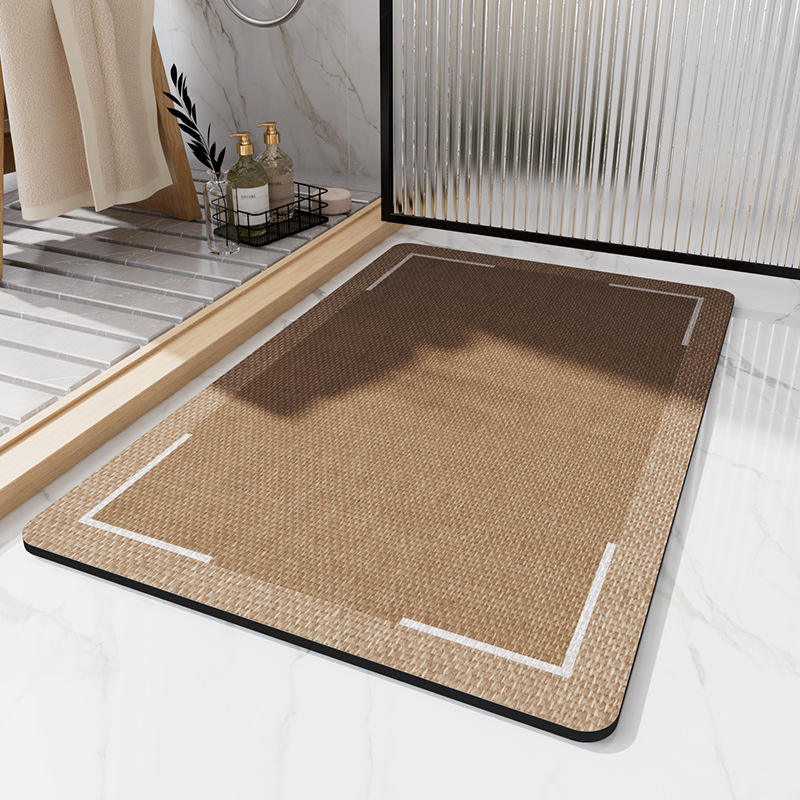 Alfombra de baño de tierra de diatomeas mejorada - Pintura de invierno