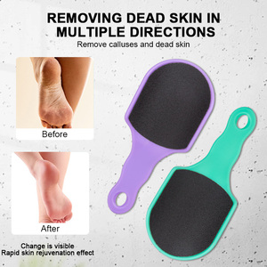 Lime à pied incurvée en forme de <span class=keywords><strong>U</strong></span> réutilisable papier de verre double face râpe à pied colossale dissolvant de callosités outils de soins de pédicure pour peau morte - Product Image 4
