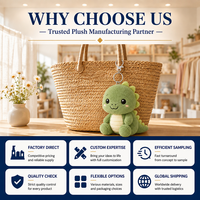 Porte-clés en peluche personnalisé, jouet en peluche dinosaure, porte-clés en peluche souple, porte-clés dinosaure pour sac à dos, cadeau pour enfants, vente en gros