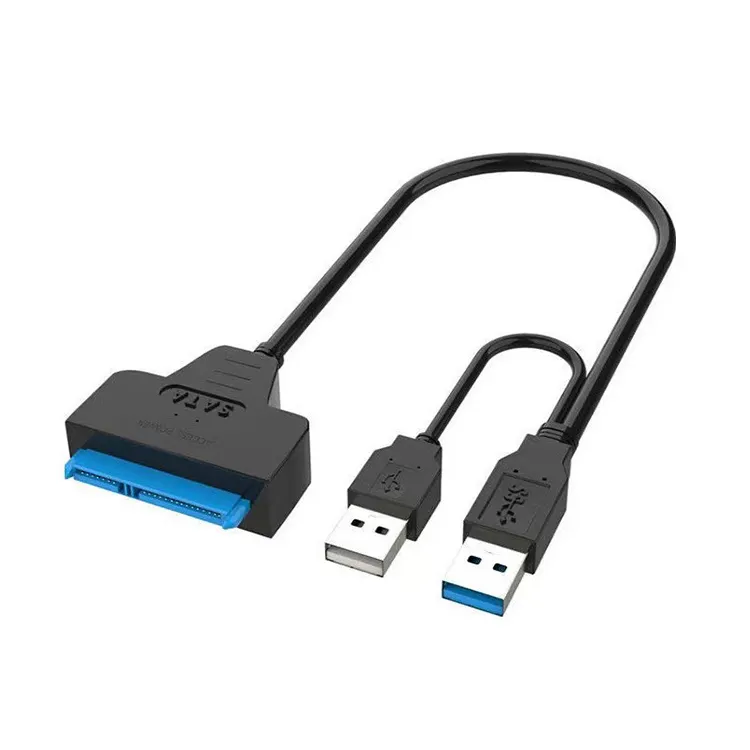 5gbps For 2.5 Inch Laptop Hard Disk Drive Dual Adapter USB3.0 to SATA Notebook Hard Drive Adapter Cable
