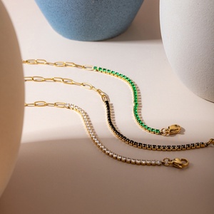 18K Gold Plated Cubic Zirconia Classic <b>Tennis</b> <b>Bracelet</b> Jewelry Gift <b>Men</b> Round Fashion <b>Tennis</b> Chain <b>for</b> Women - Product Image 3
