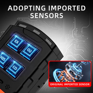 Taşınabilir 4-in-1 çok fonksiyonlu gaz analizörü CO2 VOC CO Alarm için yanıcı oksijen sınırlı uzay toksik zararlı gaz algılama - Product Image 4