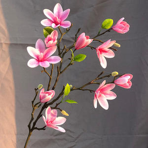 D-MG001 fleurs décoratives artificielles magnolia blanc, vraies fleurs au toucher pour centres <span class=keywords><strong>de</strong></span> <span class=keywords><strong>table</strong></span> <span class=keywords><strong>de</strong></span> mariage, décorations <span class=keywords><strong>de</strong></span> <span class=keywords><strong>table</strong></span> - Product Image 5