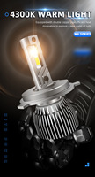Ampoules de phares LED H4 H7M6 65W 12V Double tube en cuivre