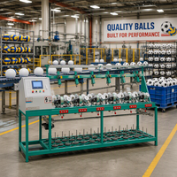 6 machines à bobiner à 12 postes et ligne de production pour la fabrication de ballons de football et de basketball thermocollés