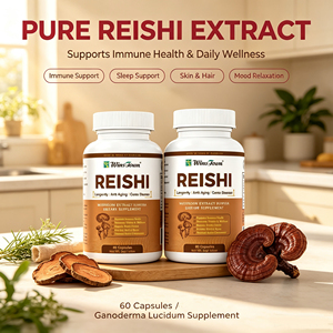 Extrait d'herbes, capsules de poudre de spores de Ganoderma lucidum, soutien immunitaire et du sommeil, complément alimentaire de Ganoderma lucidum, capsule alimentaire - Product Image 3
