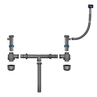 Siphon de bassin à double siphon pour évier de cuisine Drain pour évier de cuisine
