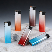 Cadeaux d'affaires promotionnels, design personnalisé, logo, briquet à gaz électrique coupe-vent en plastique rechargeable, design européen, écologique