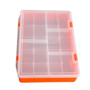 20 compartimentos plástico caixa de joias organizador parafuso recipiente de armazenamento com bandeja 25.2*19*5.7cm