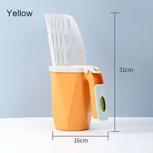 Pelle à litière pour chat multifonctionnelle, écologique, grande capacité, en plastique moderne, tout-en-un, avec bac de rangement pour déjections - Product Image 6