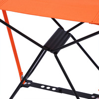 Tabouret pliant léger en fil de fer orange pour l'extérieur, tube en fer épaissi pour le camping, la pêche et le croquis