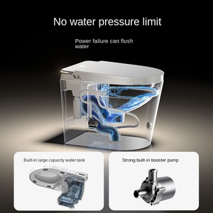 590mm Smart Elongated Design Floor Mounted All Functions Smooth Beauty Lines Small Cute Panel S-Trap Drainage Remote Control - Product Image 4
