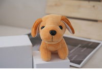 Mini Ornement en Peluche Chien Moelleux Assis, Accessoire en Peluche en Forme de Chien pour Pendentif de Sac et Décoration Faite Main