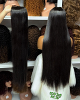 Perruque Lace 2x6 Vietnamienne Double Drawn, Cheveux Humains Vierge Remy Lisses Comme des Baguettes, Sans Colle, Nœuds Blanchis, 20 Pouces, Couleur Naturelle 2*6