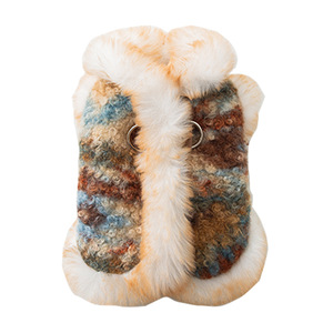 Sudadera <span class=keywords><strong>de</strong></span> Felpa Beige <span class=keywords><strong>de</strong></span> Invierno para Perros Pequeños, Chaleco <span class=keywords><strong>de</strong></span> Terciopelo con Diseño Fair Isle, Ropa para Perros Pequeños como Bichón y Teddy - Product Image 6