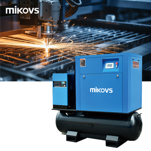 Compresseur à vis industriel silencieux tout-en-un de haute qualité 7,5 kW 10 CV 220 V avec sécheur d'air - Product Image 2
