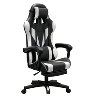 Housse de siège de cockpit de jeu inclinable et réglable en hauteur avec vérin à gaz à 3 positions, en cuir synthétique, design moderne