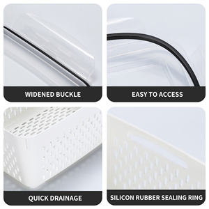 Ensemble de 16 récipients alimentaires en PP avec couvercles pour l'organisation de la cuisine, boîtes à lunch transparentes, ensemble de récipients hermétiques en plastique pour le stockage des aliments - Product Image 4