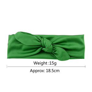 KUACHI Wholesale European and American <strong>Baby</strong> <strong>Headband</strong> Elastic Rabbit Ears <strong>Baby</strong> Bow <strong>Headband</strong> Designer Custom Knotted <strong>Headband</strong> - Product Image 2