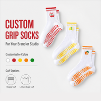 Chaussettes de yoga antidérapantes personnalisées pour femme, idéales pour la barre, la danse et le Pilates, en tricot écologique