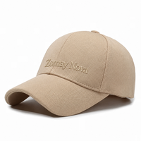 Casquette de baseball Zomay Nova à 6 panneaux en coton texturé, réglable, style vintage, décontractée, pour l'extérieur, vente en gros OEM, faible MOQ