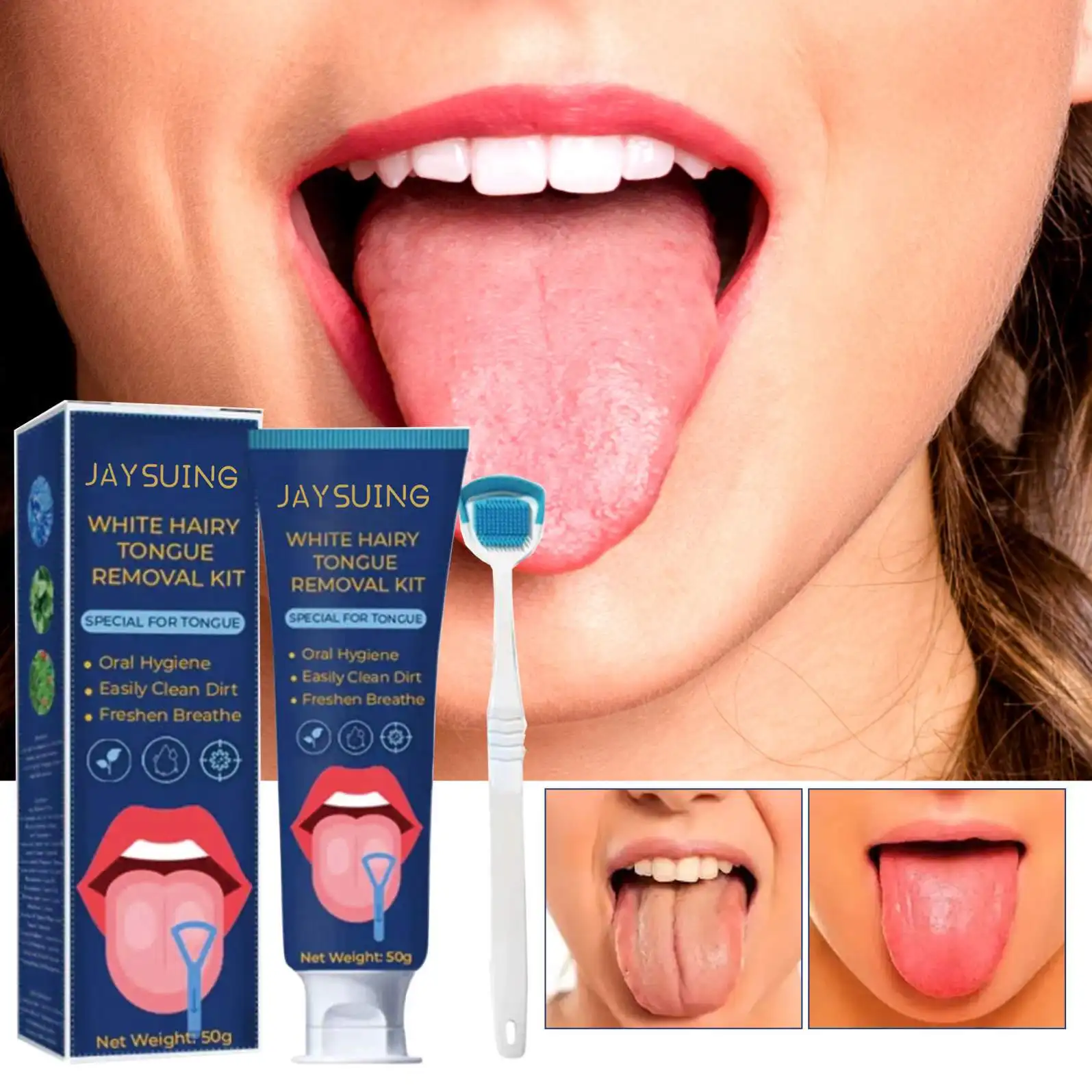 Costom Tongue CoatingtongCleanerプラスチックパーソナルケアTongue Scraper Artifact Fresh Breath To Cleaner for Bad Breath Gel