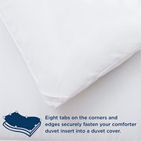 Couette matelassée alternative au duvet toutes saisons, taille Queen, avec attaches d'angle