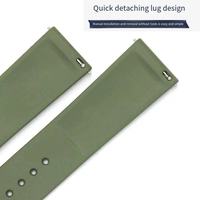 Bracelet en caoutchouc fluoré Fkm en silicone pour bracelet de montre Longines Rolex Huawei Seiko 20mm 22mm