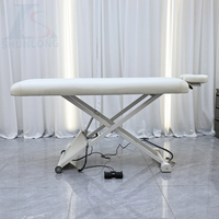 Table de massage électrique portable avec tête réglable pour spa, salon de beauté, salon de coiffure, soins du visage et extensions de cils