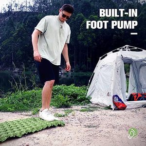 WOQI Ultraligero Resistente al desgaste Plegable Impermeable 4 Estaciones Colchoneta para dormir con almohada Colchoneta para acampar - Product Image 4