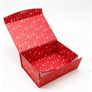 Boîte cadeau magnétique de luxe en ruban, style livre, impression personnalisée, emballage pour cadeaux de Noël, vente en gros directe d'usine - Product Image 3