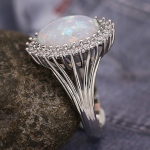 Anello dal Design Ovale Colorato, Anello Classico da Dito per Donne - Product Image 3