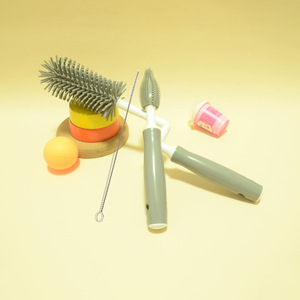 Liquid Silicone <strong>Bottle</strong> <strong>Brush</strong> Cleaning Cup Rotating <strong>Brush</strong> Nipple <strong>Brush</strong> Three in One Multifunctional Cleaning Rinse - Product Image 4