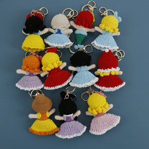 Handmade Nàng Tiên Cá công chúa Amigurumi Crochet mới nhỏ đan bông búp bê Keychain Mini Công Chúa Đồ chơi Key Plush Keychains đồ chơi - Product Image 2