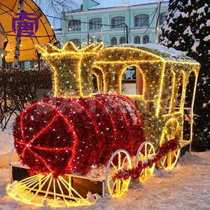 Luces Decorativas LED 3D con Forma de Tren, Impermeables IP65, Instalaciones de Iluminación para Parques al Aire Libre, Monumentos Urbanos, para Navidad - Product Image 6