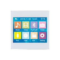 Amplificateur mural intelligent 3,5 pouces 4*25W avec radio FM et télécommande, amplificateur de puissance et mixeur - Nouveauté 2023 en promotion