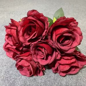 Bouquet de fleurs de mariée Offre Spéciale fait à la main soie rose bouquet de fleurs conservées bouquet de demoiselle d'honneur haut réaliste - Product Image 4