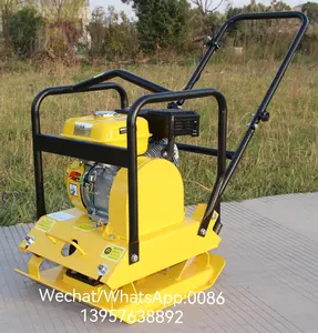 Portable Gasoline Plate Compactor 100kg 15KN Petrol Plate Tamper Compactors With Honda Robin Engine