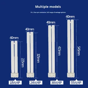 Tube lumineux plat à quatre broches en ABS pour tube H, à économie d'énergie, bande longue, pour usage domestique, ancien modèle, 24W/36W/55W, trois couleurs primaires, <span class=keywords><strong>PLL</strong></span> - Product Image 4
